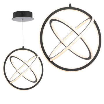 Orbit 16.5" Adjustable Integrated LED Metal Pendant - JONATHAN Y